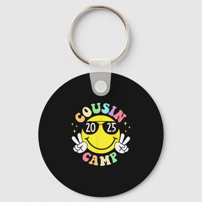 Cousin Camp 2025 Camping Campfire Summer Vacation  Keychain (Front)