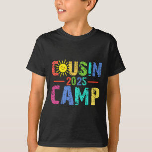 Cousin Camp 2025 Camping Campfire Summer Vacation  T-Shirt
