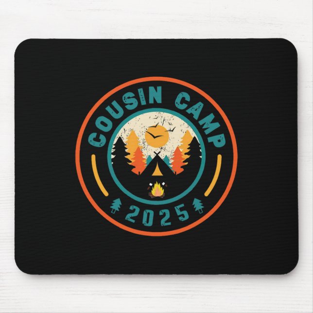 Cousin Camp 2025 Camping Crew Campfire Summer Vaca Mouse Pad (Front)