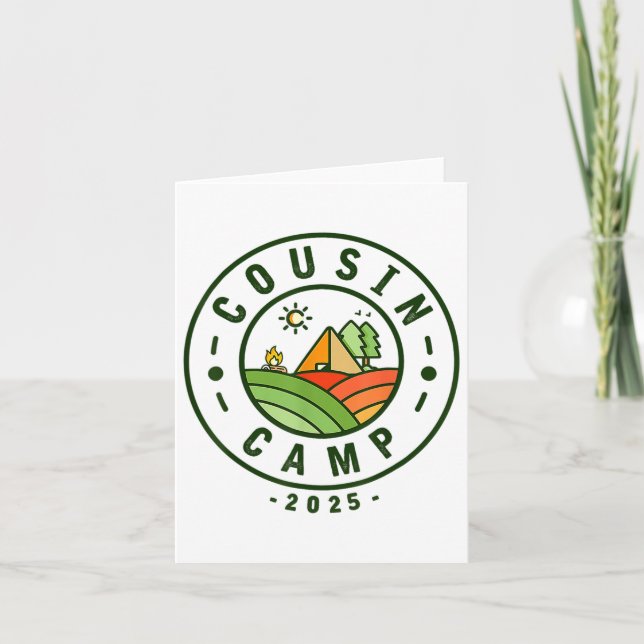 Cousin Camp 2025 Camping Tribe Summer Vacation  Card (Front)