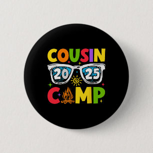 Cousin Camp 2025 Family Vacation Summer Camping 2 Inch Round Button