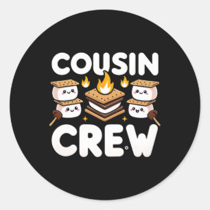 Cousin Camp 2025 Family Vacation Summer Camping Cr Classic Round Sticker