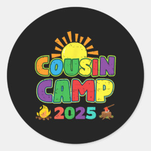 Cousin Camp 2025 Family Vacation Summer Camping Cr Classic Round Sticker