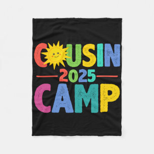 Cousin Camp 2025 Family Vacation Summer Camping Cr Fleece Blanket