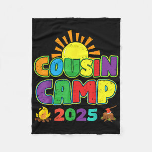 Cousin Camp 2025 Family Vacation Summer Camping Cr Fleece Blanket