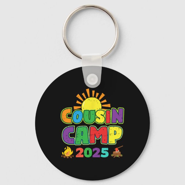 Cousin Camp 2025 Family Vacation Summer Camping Cr Keychain (Front)
