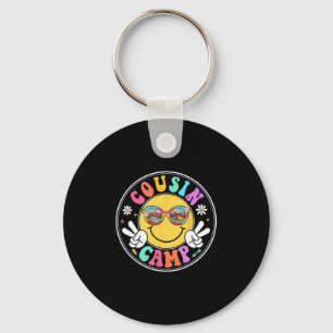 Cousin Camp 2025 Funny Camping Crew Summer Family Keychain