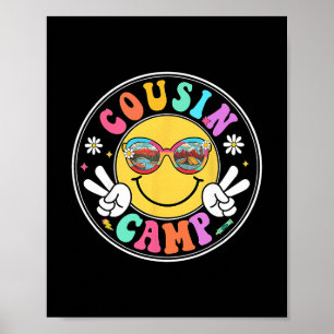 Cousin Camp 2025 Funny Camping Crew Summer Family Poster