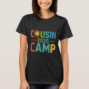 Cousin Camp 2025 Matching Outfit Outdoor Family Re T-Shirt