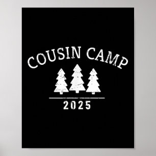 Cousin Camp 2025 Minimalist Tree Artwork Fun Summe Poster