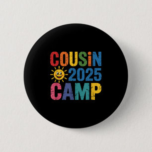 Cousin Camp 2025 Shirt - Colourful Family Reunion 2 Inch Round Button