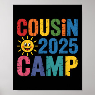 Cousin Camp 2025 Shirt - Colourful Family Reunion  Poster