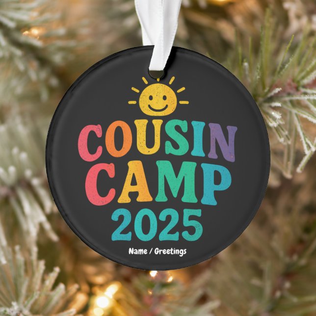 Cousin Camp 2025 Summer Vacation Fun Camping  Ornament (Tree)