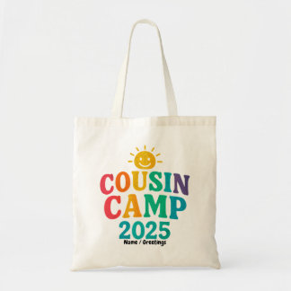 Cousin Camp 2025 Summer Vacation Fun Camping Tote Bag