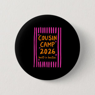 Cousin camp 2026 built-in besties camping campfire 2 inch round button