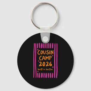 Cousin camp 2026 built-in besties camping campfire keychain