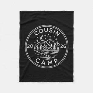 Cousin camp camping summer life is better by the fleece blanket