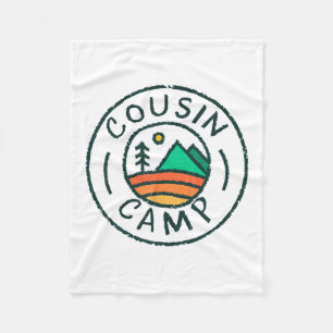 Cousin Camp Friends Summer Travel Family Camping V Fleece Blanket
