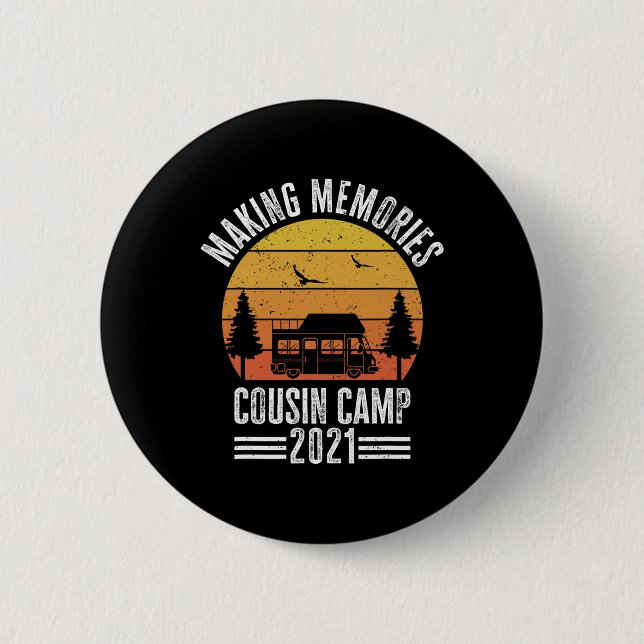 Cousin Camp Summer Vacation With Cousins  2 Inch Round Button (Front)