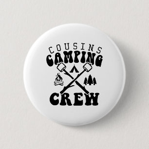 Cousin Camping Crew 2025 Shirt Family Vacation Cam 2 Inch Round Button