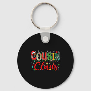 Cousin Claus Christmas Lights Pajama Family Matchi Keychain