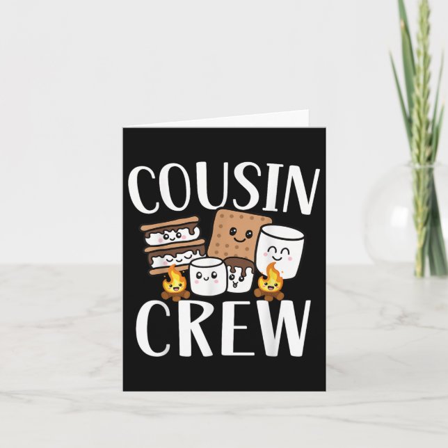 Cousin Crew 2024 Camping Trip Smore Campfire Group Card (Front)