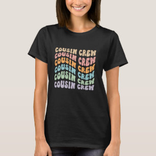 Cousin Crew 2024 Groovy Retro Design Family Matchi T-Shirt