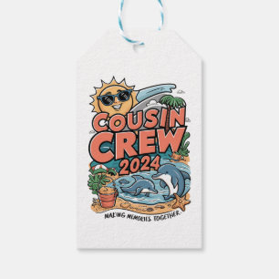 Cousin crew 2024 Summer Vacation Beach Family Trip Gift Tags
