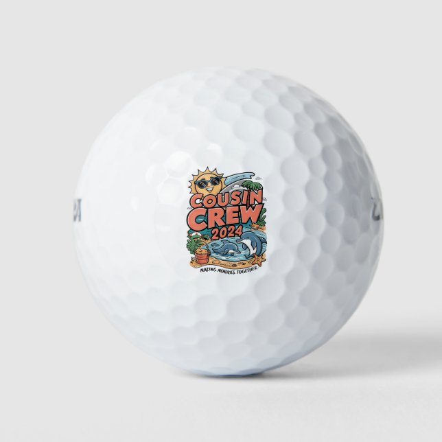 Cousin crew 2024 Summer Vacation Beach Family Trip Golf Balls (Front)