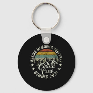 Cousin Crew 2024 Summer Vacation Beach Family Trip Keychain