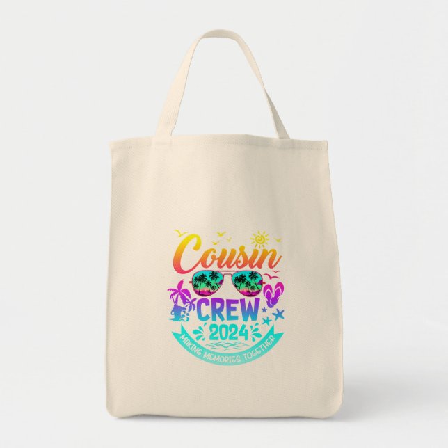 Cousin Crew 2024 Summer Vacation Beach Family Trip Tote Bag (Front)