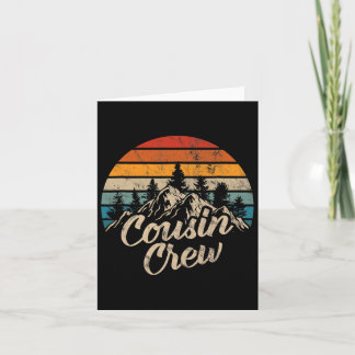 Cousin Crew 2025 Camping Outdoor Sunset Summer Cam Card
