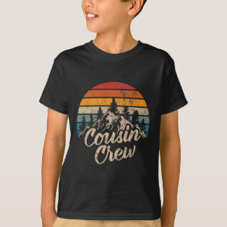 Cousin Crew 2025 Camping Outdoor Sunset Summer Cam T-Shirt