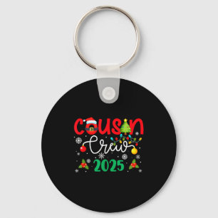 Cousin Crew 2025 Christmas Xmas Holiday Matching F Keychain