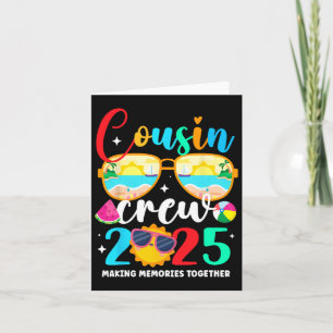 Cousin Crew 2025 Summer Vacation Beach Family Trip Card