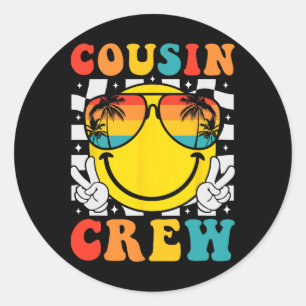 Cousin Crew 2025 Summer Vacation Beach Family Trip Classic Round Sticker