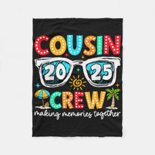 Cousin Crew 2025 Summer Vacation Beach Family Trip Fleece Blanket
