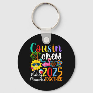 Cousin Crew 2025 Summer Vacation Beach Family Trip Keychain