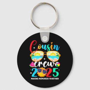 Cousin Crew 2025 Summer Vacation Beach Family Trip Keychain