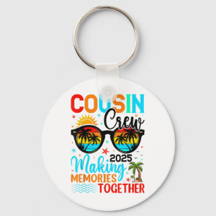 Cousin Crew 2025 Summer Vacation Beach Family Trip Keychain