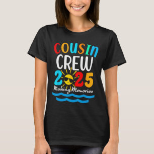 Cousin Crew 2025 Summer Vacation Beach Family Trip T-Shirt