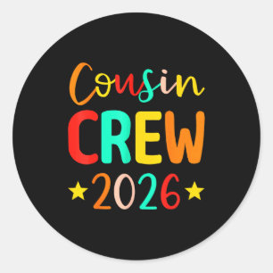 Cousin crew 2026 summer vacation beach family trip classic round sticker
