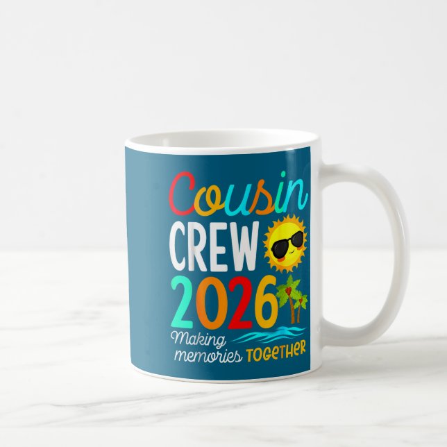 Cousin Crew 2026 Summer Vacation Beach Family Trip Coffee Mug (Right)