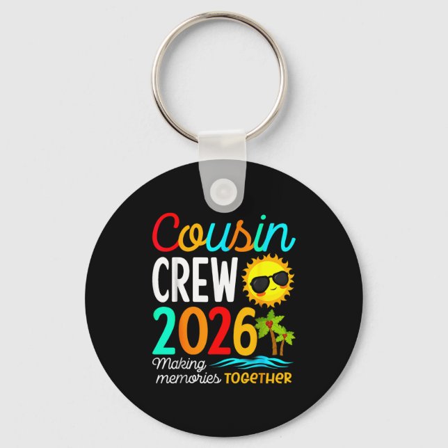 Cousin Crew 2026 Summer Vacation Beach Family Trip Keychain (Front)