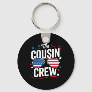 Cousin Crew 4th Of July Matching Family Patriotic Keychain