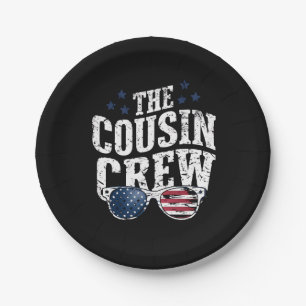 Cousin Crew 4th of July Patriotic American Family  Paper Plate