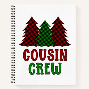 Cousin Crew Buffalo Plaid Christmas Tree Notebook