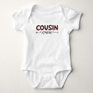 Cousin Crew Buffalo Plaid Pattern Christmas Baby Bodysuit