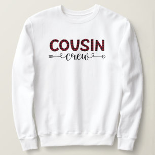 Cousin Crew Buffalo Plaid Pattern Christmas Sweatshirt