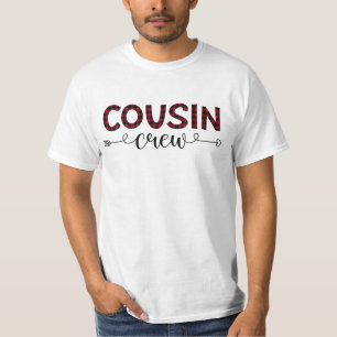 Cousin Crew Buffalo Plaid Pattern Christmas T-Shirt